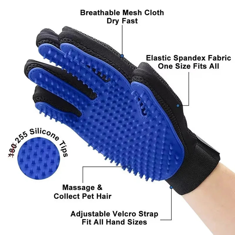 FuloraScrub™ Silicone Pet Grooming Gloves